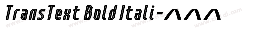 TransText Bold Itali字体转换